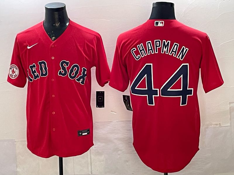 Men 2026 Boston Red Sox #44 Chapman Red Game Nike MLB Jersey style 003->boston red sox->MLB Jersey
